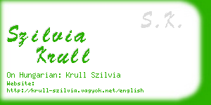 szilvia krull business card